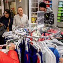 Black Friday shoppers spent a record $9.8 billion in U.S. online sa.